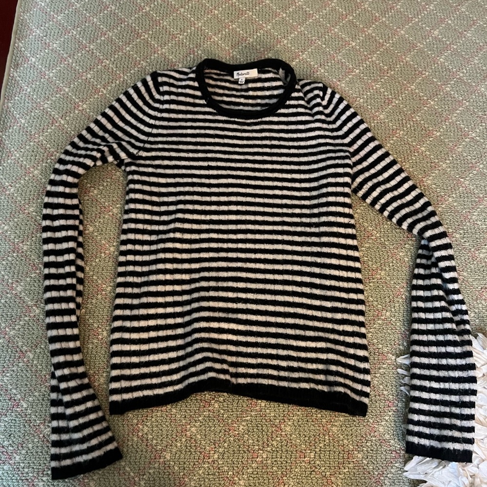Super Soft Navy Striped Sweater- Madewell